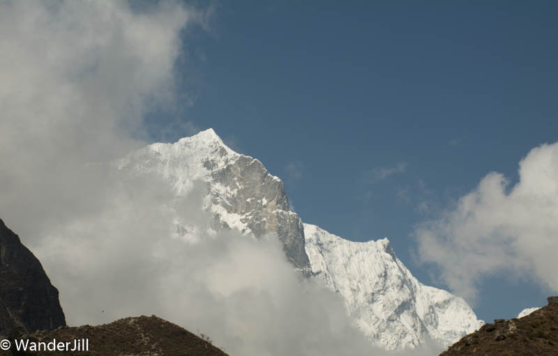 Namche mountains and clouds