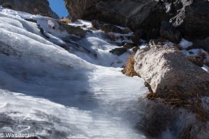 Chasm Lake waterfall