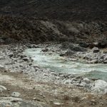 Turquoise glacial river